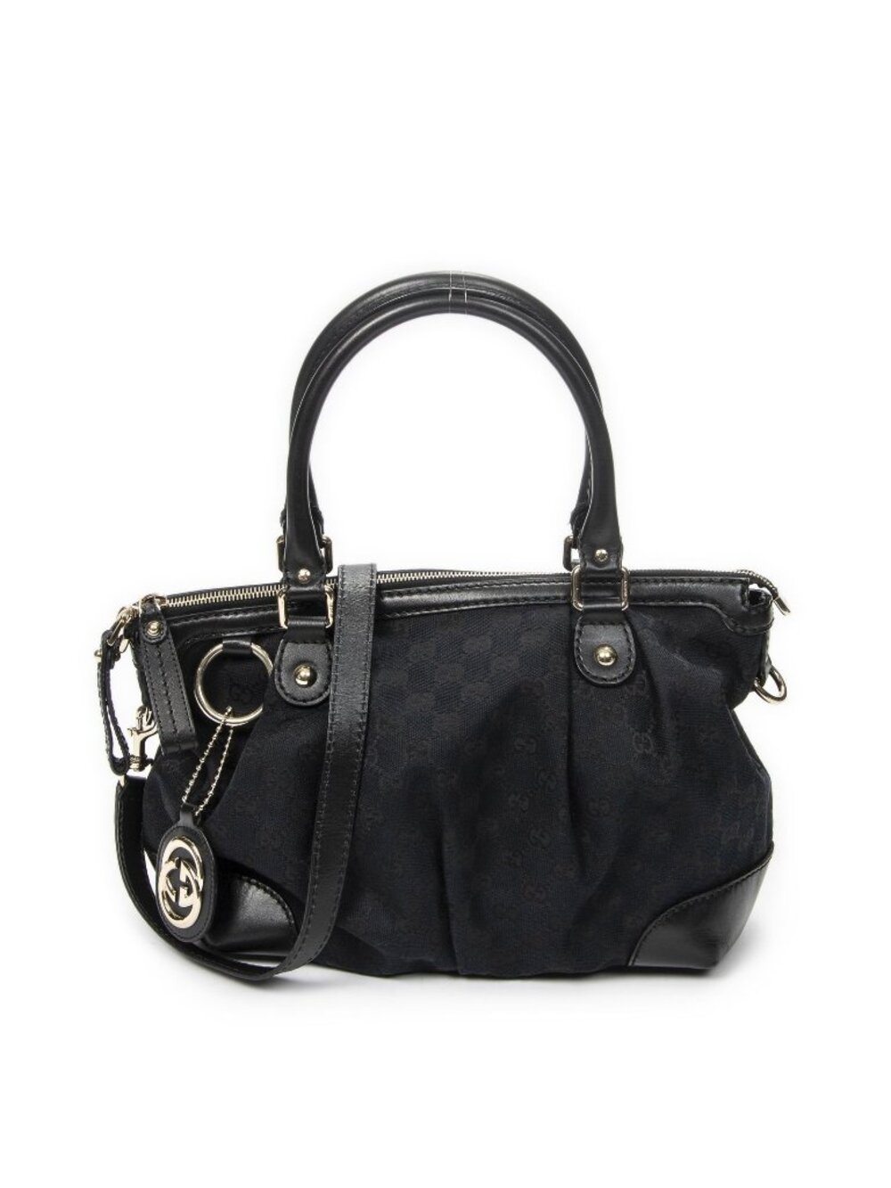Gucci Sukey Top Handle Black GG Canvas